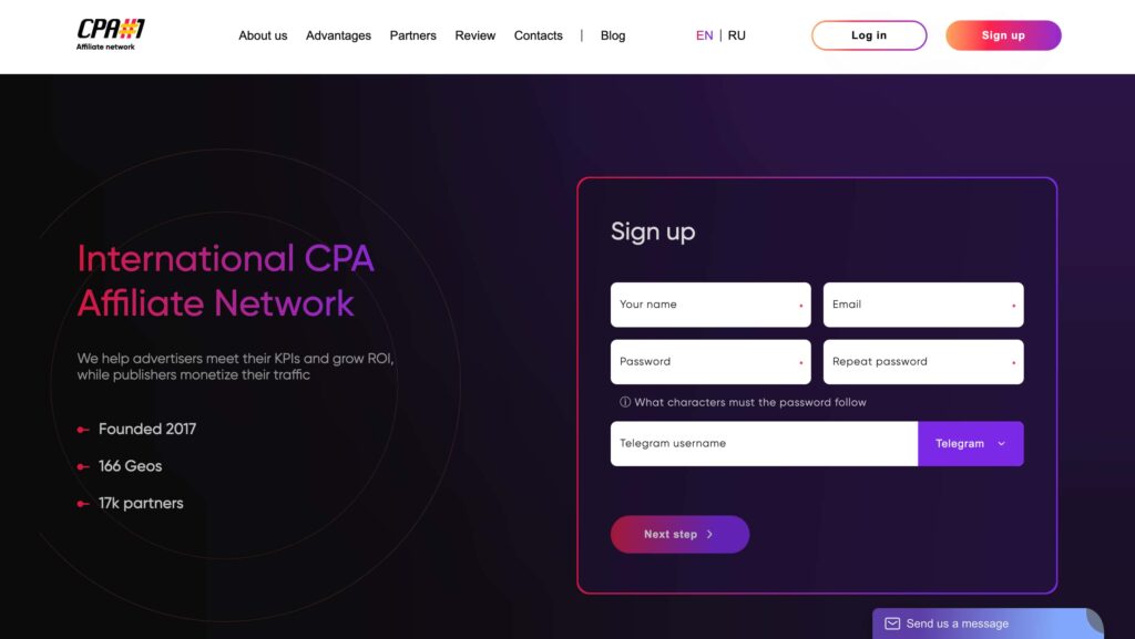 CPA#1 Gambling CPA Network