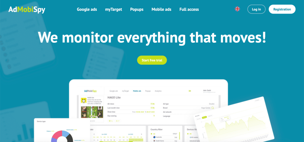 AdMobiSpy — комплексный spy-сервис для pop ads